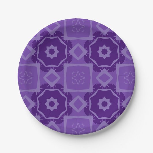 Paarse geometrische abstracte ontwerppapieren bord (Voorkant)