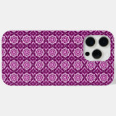 Paarse geometrische bloemenpatroon Case-Mate iPhone Case (Achterkant (horizontaal))