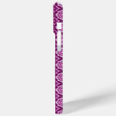 Paarse geometrische bloemenpatroon Case-Mate iPhone Case (Achterkant / Links)