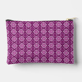 Paarse geometrische bloemenpatroon Etui (Achterkant)