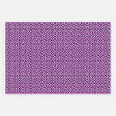  Paarse geometrische bloemenpatroon Inpakpapier Vel (Voorkant)