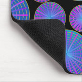 Paarse geometrische cirkels en wielpatronen muismat (Hoek)