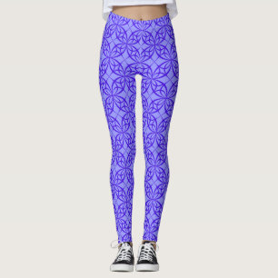 Paarse geometrische cirkels leggings