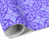 Paarse geometrische cirkels voor het verpakken van cadeaupapier (Rol Hoek)