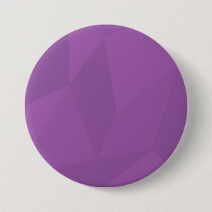 Paarse, geometrische, coole, trendmatige, moderne, ronde button 7,6 cm