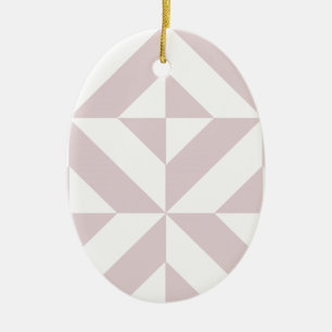 Paarse geometrische Deco Kubus Patroon Keramisch Ornament
