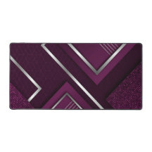 Paarse Geometrische Desk Mat – Modern Kantoor Deco