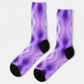 Paarse geometrische diamanten sokken (Links)