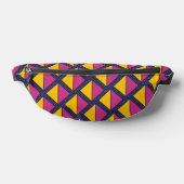Paarse geometrische Fanny Pack Heuptasje (Liggend)