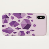 Paarse geometrische juweelvormen Case-Mate iPhone case (Achterkant (horizontaal))