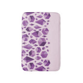 Paarse geometrische juwelvormen badmat (Voorkant Verticaal)