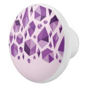 Paarse geometrische juwelvormen keramische knop (Rechts)