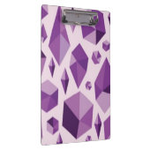 Paarse geometrische juwelvormen klembord (Rechts)
