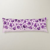 Paarse geometrische juwelvormen lichaamskussen (Achterkant)