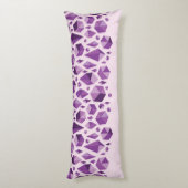 Paarse geometrische juwelvormen lichaamskussen (Achterkant (Verticaal))