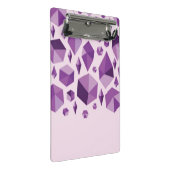 Paarse geometrische juwelvormen mini klembord (Schuin)