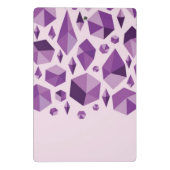 Paarse geometrische juwelvormen mini klembord (Achterkant)