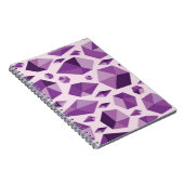 Paarse geometrische juwelvormen notitieboek (Rechterzijde)