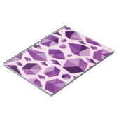 Paarse geometrische juwelvormen notitieboek (Linkerzijde)