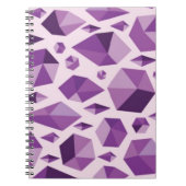 Paarse geometrische juwelvormen notitieboek (Voorkant)