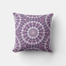 Paarse geometrische Mandala Sierkussen 16 "x 16"