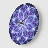 Paarse Geometrische Mandala Wandklok (Hoek)