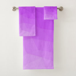 Paarse geometrische mesh gradiënt heldere patroon bad handdoek