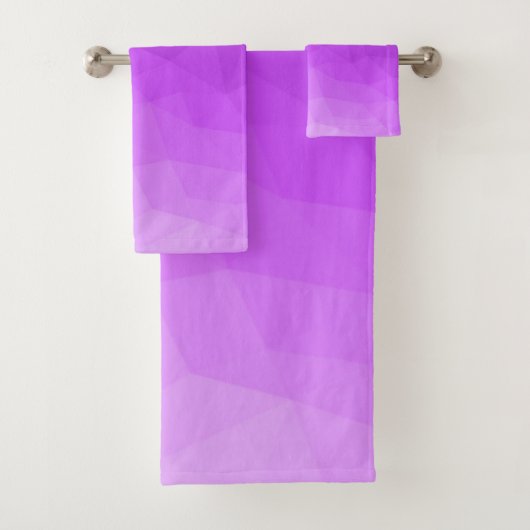 Paarse geometrische mesh gradiënt heldere patroon bad handdoek (Insitu)