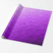 Paarse geometrische mesh gradiëntpatroon cadeaupapier (Uitgerold)