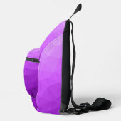 Paarse geometrische mesh gradiëntpatroon sling bag (Rechts)