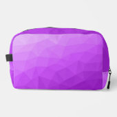 Paarse geometrische mesh gradiëntpatroon toilettasje (Voorkant)