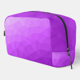 Paarse geometrische mesh gradiëntpatroon toilettasje