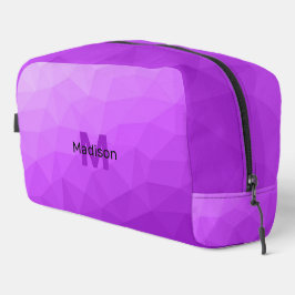 Paarse geometrische mesh met verlooppatroon Monogr Toilettasje
