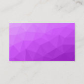 Paarse geometrische mesh patroon QR code Monogram Visitekaartje (Achterkant)