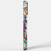 Paarse Geometrische Owl familie Case-Mate iPhone Case (Achterkant / Rechts)