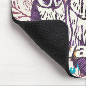 Paarse Geometrische Owl familie Muismat (Hoek)