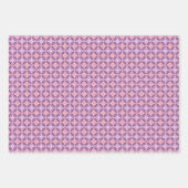 Paarse geometrische patroonset van inpakpapier (Voorkant 3)
