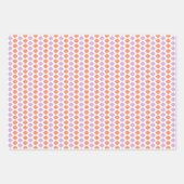 Paarse geometrische patroonset van inpakpapier (Voorkant 2)