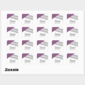 Paarse Geometrische Stripe Afstuderen Stickers (Vel)