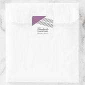 Paarse Geometrische Stripe Afstuderen Stickers (Tas)