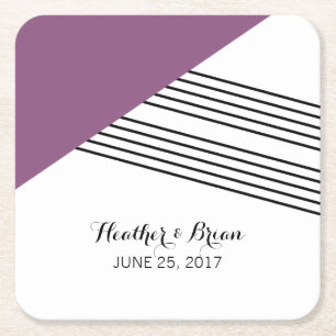 Paarse geometrische strippapieren Onderzetters