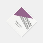 Paarse geometrische strippapieren servetten (Hoek)