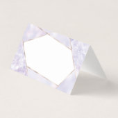 Paarse Geometrische Tent Kaarten | Trouwplaatskaar (Achterkant)