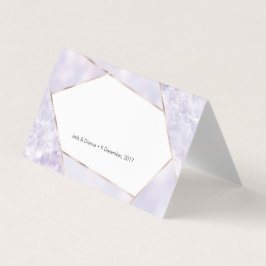 Paarse Geometrische Tent Kaarten | Trouwplaatskaar