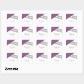 Paarse Geometrische trekkers Vierkante Sticker (Vel)