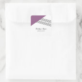 Paarse Geometrische trekkers Vierkante Sticker (Tas)