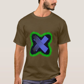 Paarse Geometrische X T-shirt