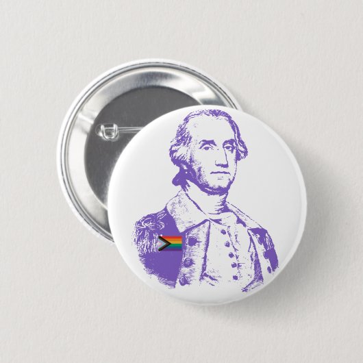 Paarse George Ronde Button 5,7 Cm (Voorkant /achterkant)