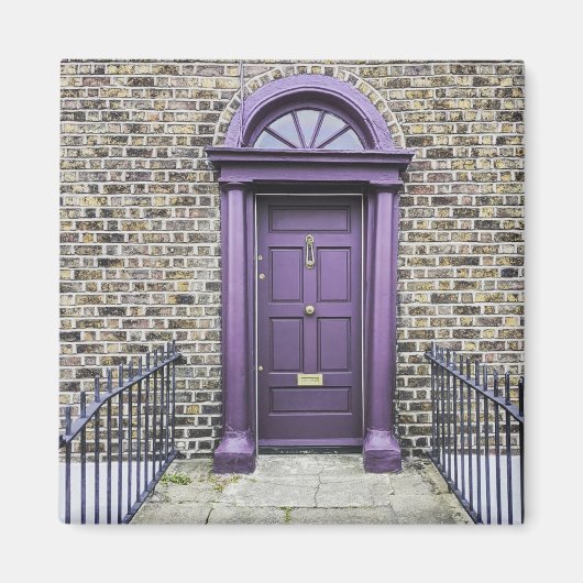 Paarse Georgische deur van Dublin Magneet (Voorkant)