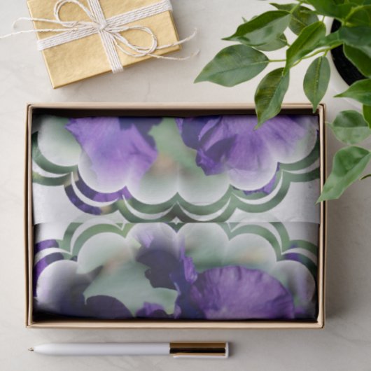 Paarse gepantserde iris tissuepapier (Geschenk)